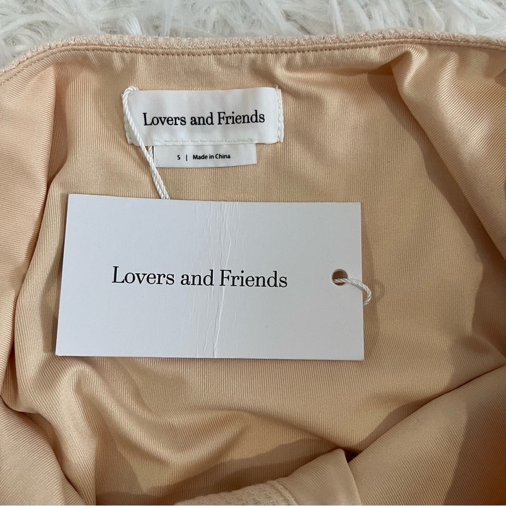 Lovers + Friends Womens Madyson Mini Dress Size Small Nude Sleeveless Beach - Picture 5 of 9